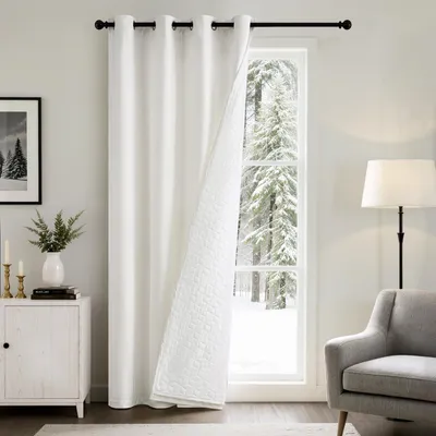 Produktbild von Thermovorhang Samt Verdunkelungsvorhang Weiß 260x132 cm