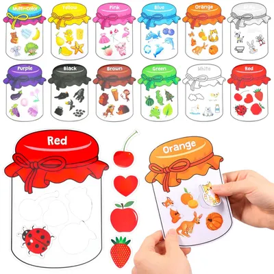 Produktbild von Set mit 12 Farbsortiermagneten – Lernspiele für Kinder