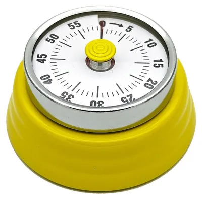 Mechanischer Küchentimer, 60 Min., magnetisch, gelb