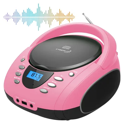 Produktbild von Cyberlux Boombox Tragbarer CD-Player Kinder Radio CD-Radio Stereoanlage Pink