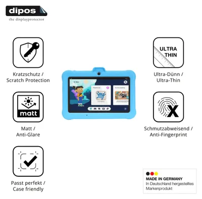 Produktbild von 2x Schutzfolie für TABTIVI K708 matt Displayschutzfolie Folie Display Schutz dipos