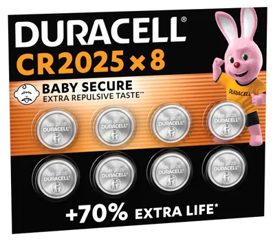 Produktbild von DURACELL 2025 Lithium Knopfzelle (8 Stück) 3V, CR2025
