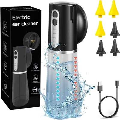 Produktbild von Electric Ear Cleaner Ohrenschmalz Entferner Elektrischer Ohrenreiniger mit 4 Druckmodi, 2-in-1 Wassertank Wiederaufladbarer Ohrenreiniger, IPX7