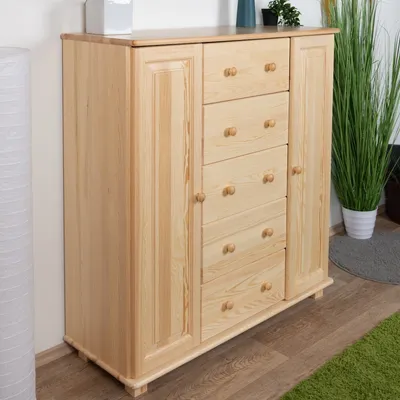 Produktbild von Kommode Massivholz 062 - 122 x 118 x 47 cm (H x B x T)