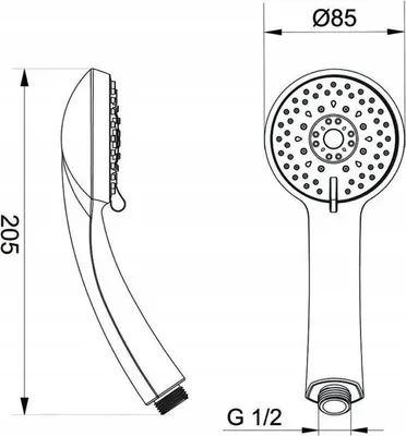 Immagine prodotto di mANIGLIA DOCCIA A 5 VELOCITÀ