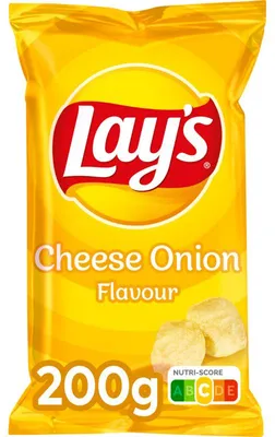Produktbild von Lay's Cheese & Onion Chips 200g – Knusprige Kartoffelchips mit Käse & Zwiebel
