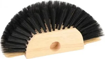 Image de Plumeau D&L - poils de chèvre - semi-circulaire - noir - adapté aux manches en bois