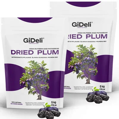 Produktbild von Getrocknete Pflaumen 10kg Ohne Stein Ungesüßt Vegan Pure Snack Müsli GiDeli