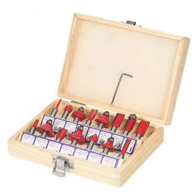 Produktbild von Fräse Set 8 mm - 12 Stück mit Holzbox