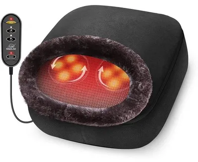 Zdjęcie produktu dla Masażer do stóp Shiatsu 2 w 1 z funkcją ogrzewania – poduszka do masażu pleców, urządzenie do masażu stóp, ogrzewa i łagodzi zmęczenie stóp – idealny prezent dla taty i mamy