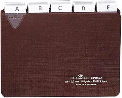 Produktbild von Durable 316011 Trennblätter A6 Querformat braun