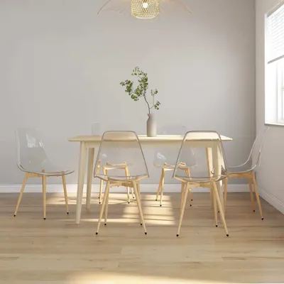 Productafbeelding van The Living Store: Eetkamerstoelen, 6 stuks, transparant PET