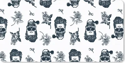 Produktbild von MuchoWow® Mauspad Mousepad Muster - Totenkopf - Rosen - Piraten - Jungen - Kinder - Kinder 60x30 cm - Mousepads - Maus Mat - Pad - Mausunterlage - Nachhaltig