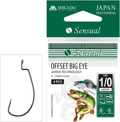 Produktbild von Haken - Sensual - OFFSET BIG EYE Nr. 4/0 BN - 3er-Pack