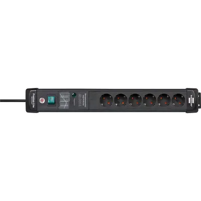 Produktbild von Brennenstuhl Premium-Line stekkerdoos 6 sockets 3m zwart met schakelaar en