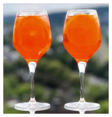 Produktbild von Aperol Spritz Glas Trupbach XL – Cocktailglas, 420 ml, bleifreies Kristallglas für Aperol Spritz, Lillet, Hugo, Amalfi, Cocktails, 6 Stück