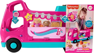 Produktbild von Mattel HYR85 - Fisher-Price - Little People - Barbie - Dreamcamper mit Licht und Sound, inkl. 2 Figuren