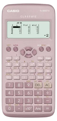 Zdjęcie produktu dla Casio fx-83GTX, Kieszeń, Podstawowy kalkulator, 10 cyfr(y), 7 linii, Bateria, Różowy