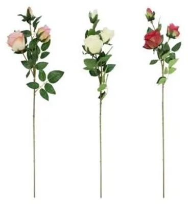 Immagine prodotto di Fiori artificiali no brand rose 79 cm 3 assortiti | 4 pezzi