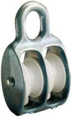 Produktbild von PÖSAMO Blockrolle doppelt galZn f. Seil-Ø b. 8,0mm