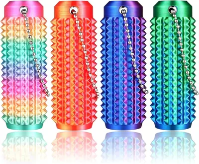 Image de Porte-clés sensoriel texturé – Lot de 4 – Pour soulager le stress