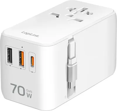 Zdjęcie produktu dla LogiLink PA0357, Uniwersalne, Wewnętrzna, 100 - 250 V, 50/60 Hz, 70 W, 20 V