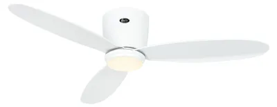 Produktbild von Energiespar Deckenventilator mit LED Beleuchtung und Fernbedienung Eco Plano II 112 cm Weiß