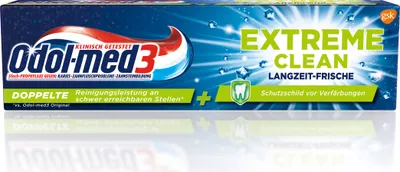 Produktbild von Odol Med3 Extreme Clean Langzeit-Frische Zahncreme 75ml Tube