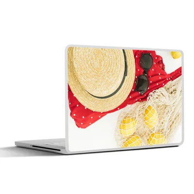 Produktbild von MuchoWow® Laptop Aufkleber Sticker Cover Sommer - Sonnenbrille - Hut 32.5x23.5 cm - Sticker für Laptop - Selbstklebend