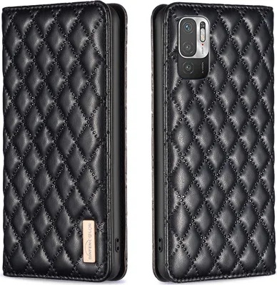 Produktbild von Xiaomi Poco M3 Pro Hülle, Elegant Bookstyle Flip Leder Kartenfächer Schutzhülle mit Ständer für Xiaomi Poco M3 Pro / Redmi Note 10 5G Schwarz