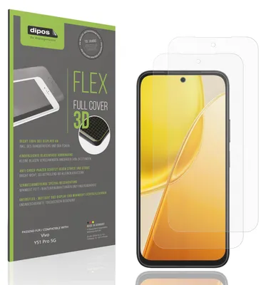 Produktbild von 2x Full Cover Schutzfolie matt für Vivo Y51 Pro 5G Panzerfolie Anti-Shock