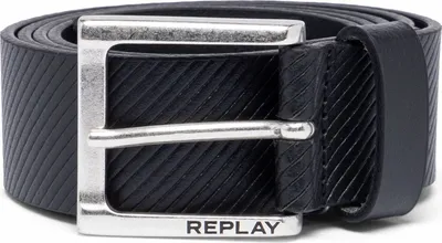 Produktbild von REPLAY Leder Gürtel Leather Belt W95 Black schwarz