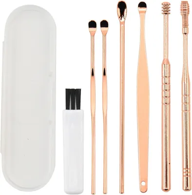 Image de Kit de nettoyage des oreilles - Outils d'hygiène auriculaire - Pour une utilisation hygiénique - Coffret de 6 pièces - 12 x 6 x 2 cm