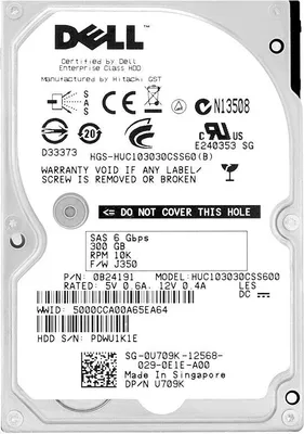 Immagine prodotto di Disco rigido Dell 0U709K 300Gb Sas 10000Rpm 2,5" pollici HUC103030CSS60