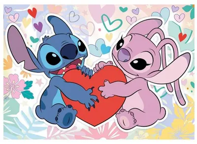 Image de Puzzle disney stitch : stitch et angel love 500 pieces - dessin anime - educa - 19911