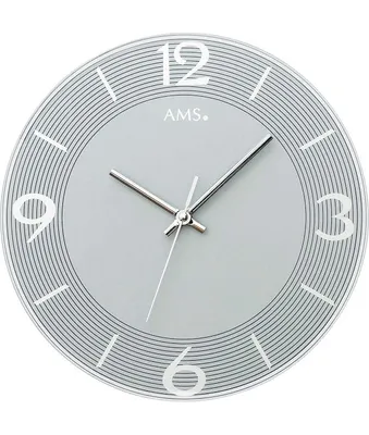 Obrázok produktu pre Nástenné hodiny moderné Priemer puzdra 30 cm - AMS Model: 9571