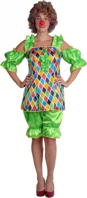 Clown Kostüm Betty für Damen Gr. 38 grün Zirkus SALE Fasching Karneval Mottoparty
