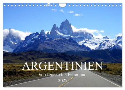 Produktbild von Kalender 2027 · US-Version · Argentinien – Von Iguazu bis Feuerland (Wandkalender 2027, 12" × 8" Querformat), CALVENDO 12-Monats-Wandkalender
