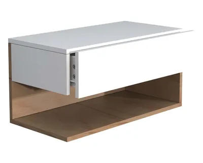 Zdjęcie produktu dla Szafka nocna | Szuflada ścienna | Tablica ścienna | Stół nocny |Wymiary ok. H. 30 x W. 60 x D. 32 cm - Usal XL 60 cm