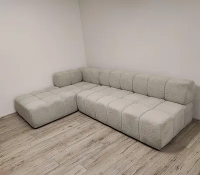 Zdjęcie produktu dla Narożnik Modułowy Do Salonu Pikowana Rogówka Clixi 277 Cm Sprężyny Lewy