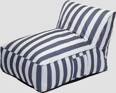 Zdjęcie produktu dla HOMLA Leżanka MARIS w biało niebieskie paski 72x102x65 cm