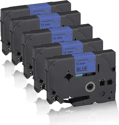 Produktbild von Print-Klex 5x Schriftband kompatibel kompatibel mit Brother TZ531 TZE-531 P-Touch 300 SP P-Touch 310 CC P-Touch 310CC P-Touch 340 C P-Touch 340C P-Touch 350 P-Touch 3600 P-Touch 540 C P-Touch 540C P-Touch 550 Ptouch 12mm x 8M B-B B-B