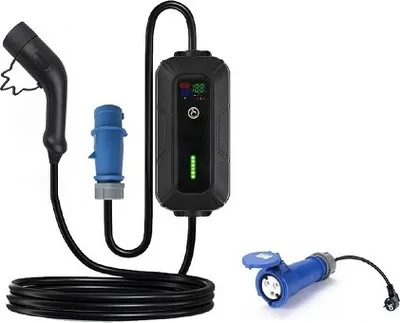 Zdjęcie produktu dla PLATINET prenosná nabíjačka do automobilov, EV/PHEV AC TYPE 2 8/10/13/16/32A 7KW CEE 1F 32A, Plug & Play
