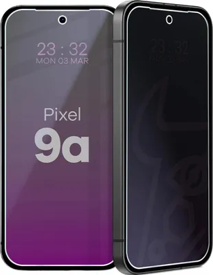 Produktbild von Hybridglas mit Privatschutzfilter für Google Pixel 9a, Bizon Glass Mule Shadow, Matt
