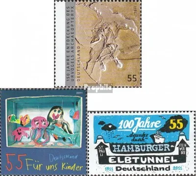 Produktbild von Briefmarken BRD (BR.Deutschland) 2011 Mi 2887,2888,2890 (kompl.Ausg.) gestempelt Urvogel Archaeopteryx