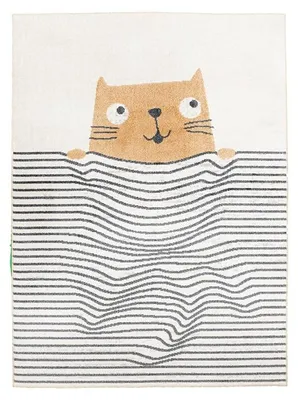 Produktbild von Waschbarer Kinderteppich -  Ravi Cat Bunt