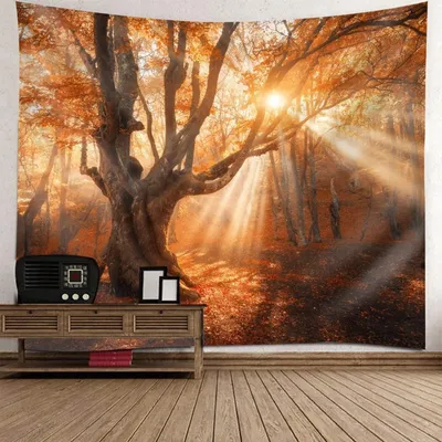 Productafbeelding van Wandtapijt Natuurthema voor Woonkamer 259 x 241 cm