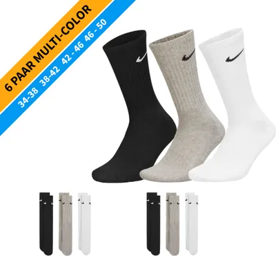 Produktbild von NIKE Socken - Farbe: 6 Paar Multi-Color Tennis Socken - Größe: 46-50