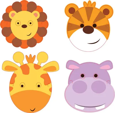 Produktbild von 8 Safari Party Pappmasken