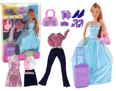 Obrázok produktu pre LEAN Toys 14769 Bábika s kostýmami a batožinou